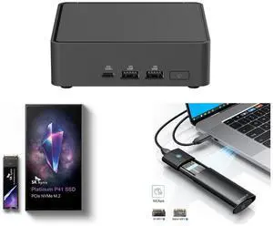 ASUS NUC 15 Pro RNUC15CRKU70000U Black Barebone System w/ Intel Ultra 7 255H CPU, Integrated - Intel Arc 140T Graphics ,US cord, Single Unit - Memory and Storage Sold Separately SK hynix Platinum P41 M2 SSD 2TB, M.2 2280 NVME PCIe Gen4.0 In