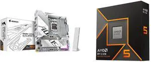 Motherboard CPU Combo -  GIGABYTE B850M A ELT WF6E ICE Bundle with  AMD 100-100001405WOF