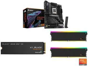 Motherboard SSD Memory Combo -  GIGABYTE X870E AORUS ELITE WIFI7 Bundle with  SanDisk WDS400T1X0M  and V-color TMXSAL1660836KWK