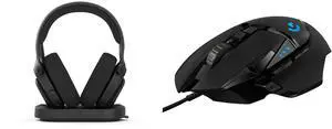 Fractal Design Scape Dark RGB Wireless Gaming Headset w/ Immersive Audio, USB Dongle & BT 5.3, Charging Stand, 40-Hr Battery, compatible with PC, Mac, PS4, PS5, Switch, Mobile - Black (FD-HS-SCA1-01) Logitech G502 HERO High Performance Wire