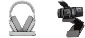 Fractal Design Scape Light RGB Wireless Gaming Headset w/ Immersive Audio, USB Dongle & BT 5.3, Charging Stand, 40-Hr Battery, compatible with PC, Mac, PS4, PS5, Switch, Mobile - Gray (FD-HS-SCA1-02) Logitech C920s HD Pro Webcam, Full HD 10