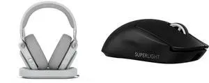 Fractal Design Scape Light RGB Wireless Gaming Headset w/ Immersive Audio, USB Dongle & BT 5.3, Charging Stand, 40-Hr Battery, compatible with PC, Mac, PS4, PS5, Switch, Mobile - Gray (FD-HS-SCA1-02) Logitech G PRO X SUPERLIGHT 2 Lightspeed