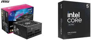 PSU CPU Combo -  MSI MPG A1000GS PCIE5 Bundle with  Intel BX80768245K