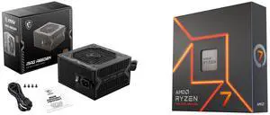 PSU CPU Combo -  MSI MAG A650BN Bundle with  AMD 100-100000591WOF