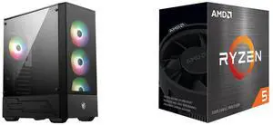 Computer Case CPU Combo -  MSI MAG FORGE 112R Bundle with  AMD 100-100000457BOX