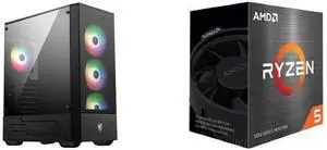 Computer Case CPU Combo -  MSI MAG FORGE 112R Bundle with  AMD 100-100001585BOX