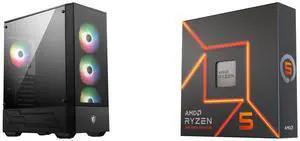 Computer Case CPU Combo -  MSI MAG FORGE 112R Bundle with  AMD 100-100000593WOF