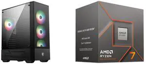 Computer Case CPU Combo -  MSI MAG FORGE 112R Bundle with  AMD 100-100001590BOX
