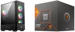 Computer Case CPU Combo -  MSI MAG FORGE 112R Bundle with  AMD 100-100001236BOX