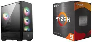 Computer Case CPU Combo -  MSI MAG FORGE 112R Bundle with  AMD 100-100001581WOF