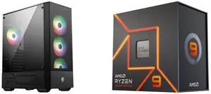 Computer Case CPU Combo -  MSI MAG FORGE 112R Bundle with  AMD 100-100000589WOF