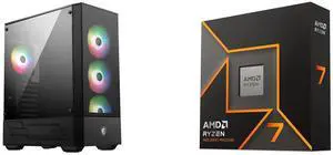 Computer Case CPU Combo -  MSI MAG FORGE 112R Bundle with  AMD 100-100001404WOF