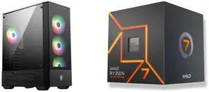 Computer Case CPU Combo -  MSI MAG FORGE 112R Bundle with  AMD 100-100000592BOX