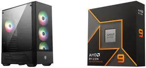 Computer Case CPU Combo -  MSI MAG FORGE 112R Bundle with  AMD 100-100000662WOF