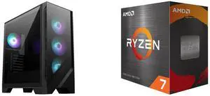 Computer Case CPU Combo -  MSI MAG FORGE 321R AIRFLOW Bundle with  AMD 100-100001582BOX