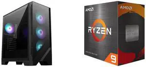 Computer Case CPU Combo -  MSI MAG FORGE 321R AIRFLOW Bundle with  AMD 100-100001581WOF
