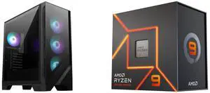 Computer Case CPU Combo -  MSI MAG FORGE 321R AIRFLOW Bundle with  AMD 100-100000589WOF