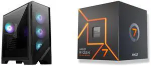 Computer Case CPU Combo -  MSI MAG FORGE 321R AIRFLOW Bundle with  AMD 100-100000592BOX