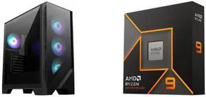 Computer Case CPU Combo -  MSI MAG FORGE 321R AIRFLOW Bundle with  AMD 100-100000662WOF