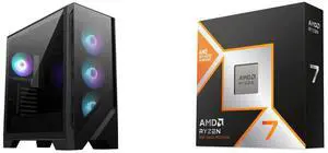 Computer Case CPU Combo -  MSI MAG FORGE 321R AIRFLOW Bundle with  AMD 100-100001084WOF