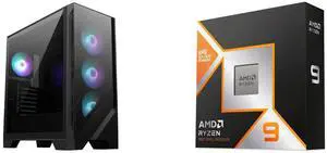 Computer Case CPU Combo -  MSI MAG FORGE 321R AIRFLOW Bundle with  AMD 100-100000719WOF