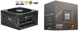 PSU CPU Combo -  MSI MAG A650GLS PCIE5 Bundle with  AMD 100-100001590BOX