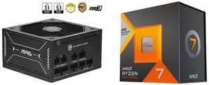 PSU CPU Combo -  MSI MAG A650GLS PCIE5 Bundle with  AMD 100-100000910WOF