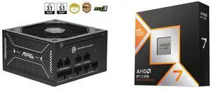 PSU CPU Combo -  MSI MAG A650GLS PCIE5 Bundle with  AMD 100-100001084WOF