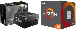 PSU CPU Combo - MSI MAG A850GL PCIE5 Bundle with AMD 100-100000644BOX PSU CPU Combo - MSI MAG A850GL PCIE5 Bundle with AMD 100-100000644BOX