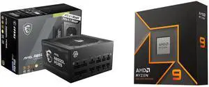 PSU CPU Combo -  MSI MAG A850GL PCIE5 Bundle with  AMD 100-100001277WOF