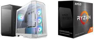 Computer Case CPU Combo - MSI MAG PANO M100R PZ WHITE Bundle with AMD 100-100000926WOF Computer Case CPU Combo - MSI MAG PANO M100R PZ WHITE Bundle with AMD 100-100000926WOF