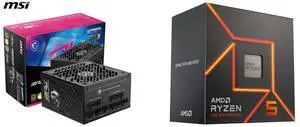 PSU CPU Combo -  MSI MPG A850GS PCIE5 Bundle with  AMD 100-100001015BOX