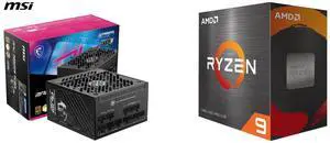 PSU CPU Combo -  MSI MPG A850GS PCIE5 Bundle with  AMD 100-100000061WOF