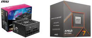 PSU CPU Combo - MSI MPG A850GS PCIE5 Bundle with AMD 100-100001590BOX PSU CPU Combo - MSI MPG A850GS PCIE5 Bundle with AMD 100-100001590BOX