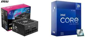 PSU CPU Combo -  MSI MPG A850GS PCIE5 Bundle with  Intel BX8071512900KF