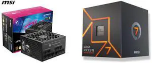 PSU CPU Combo -  MSI MPG A850GS PCIE5 Bundle with  AMD 100-100000592BOX