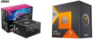 PSU CPU Combo -  MSI MPG A850GS PCIE5 Bundle with  AMD 100-100000910WOF