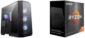Computer Case CPU Combo -  MSI MAG PANO M100R PZ Bundle with  AMD 100-100000926WOF