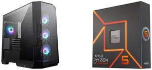Computer Case CPU Combo -  MSI MAG PANO M100R PZ Bundle with  AMD 100-100000593WOF