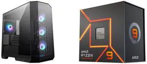 Computer Case CPU Combo -  MSI MAG PANO M100R PZ Bundle with  AMD 100-100000589WOF