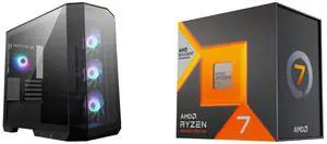 Computer Case CPU Combo -  MSI MAG PANO M100R PZ Bundle with  AMD 100-100000910WOF