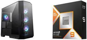 Computer Case CPU Combo -  MSI MAG PANO M100R PZ Bundle with  AMD 100-100001368WOF