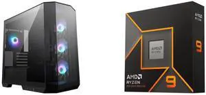 Computer Case CPU Combo -  MSI MAG PANO M100R PZ Bundle with  AMD 100-100001277WOF