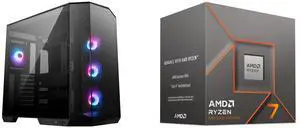 Computer Case CPU Combo -  MSI PANO100RPZ Bundle with  AMD 100-100001590BOX