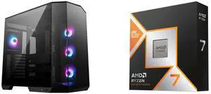 Computer Case CPU Combo -  MSI PANO100RPZ Bundle with  AMD 100-100001084WOF