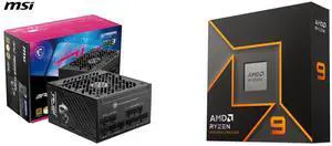 PSU CPU Combo -  MSI MPG A1000GS PCIE5 Bundle with  AMD 100-100000662WOF