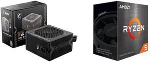 PSU CPU Combo -  MSI MAG A750BN PCIE5 Bundle with  AMD 100-100000457BOX