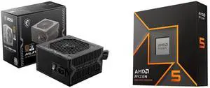PSU CPU Combo -  MSI MAG A750BN PCIE5 Bundle with  AMD 100-100001405WOF