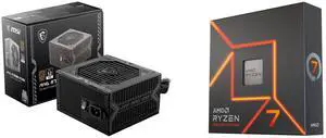 PSU CPU Combo -  MSI MAG A750BN PCIE5 Bundle with  AMD 100-100000591WOF