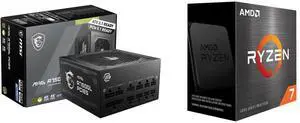 PSU CPU Combo -  MSI MAG A750GL PCIE5 Bundle with  AMD 100-100000926WOF